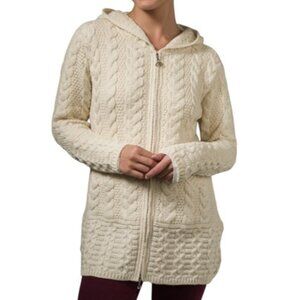 Aran Craft Hooded Coatigan Celtic Knot